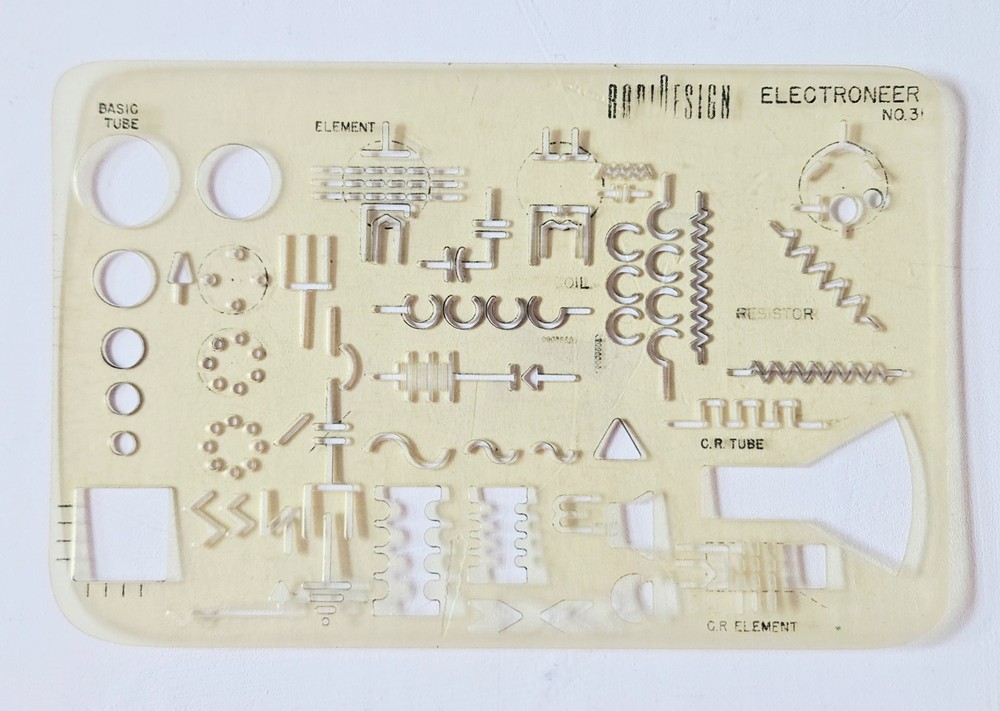 Vintage Lot 5 Electrical Electronics Templates, RAPIDESIGN LECTRON INFOSCOPE