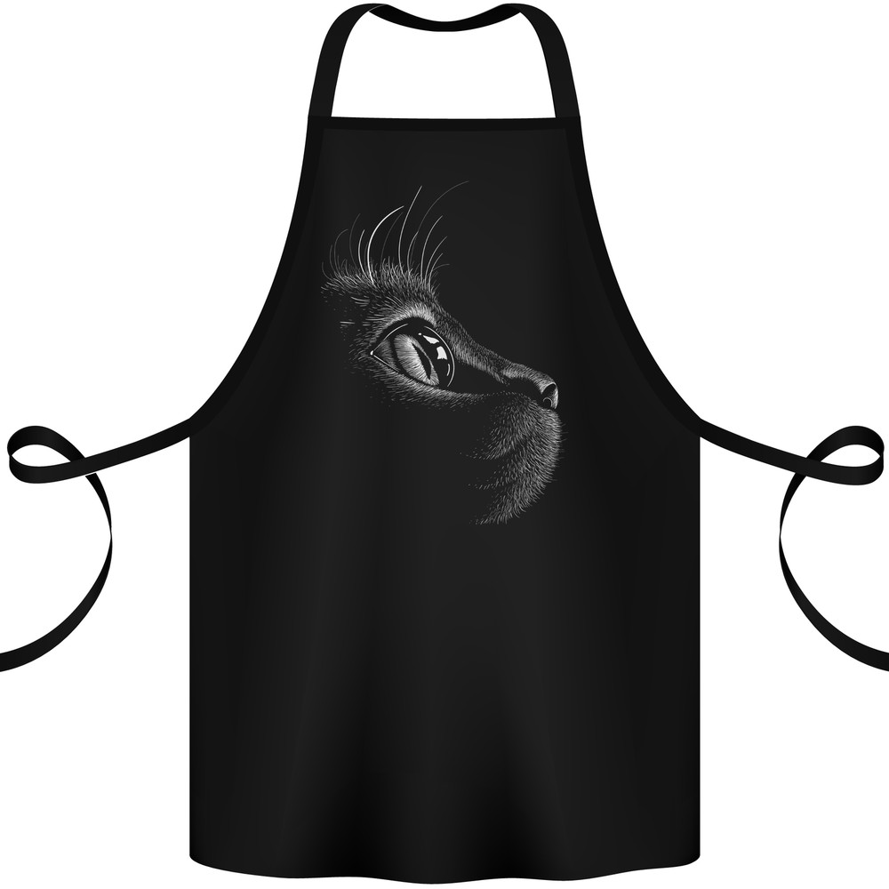 A Cute Cat Face Cotton Apron 100% Organic