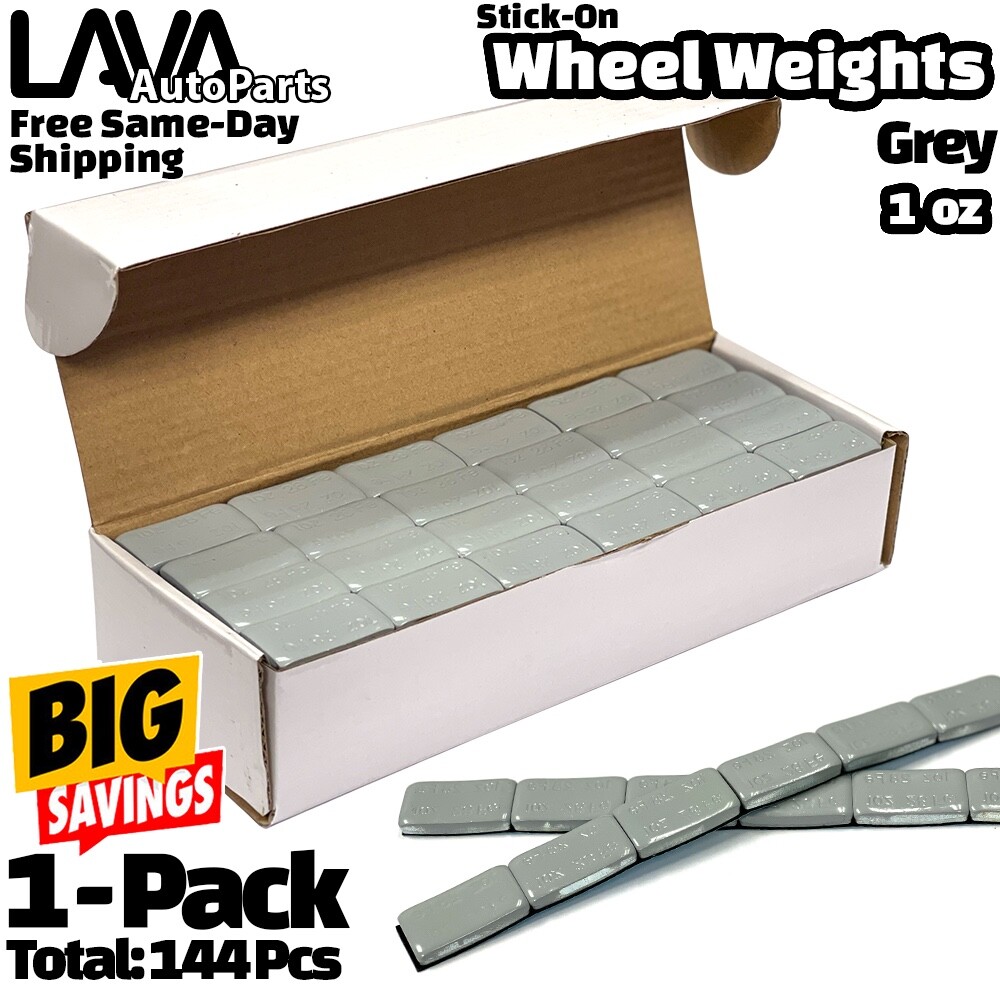 1 Box 1 oz Grey Wheel Weights Stick-on Adhesive Tape Total 144 Pcs Lead-Free