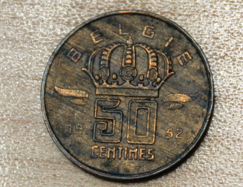 1952 Belgium 50 Centimes