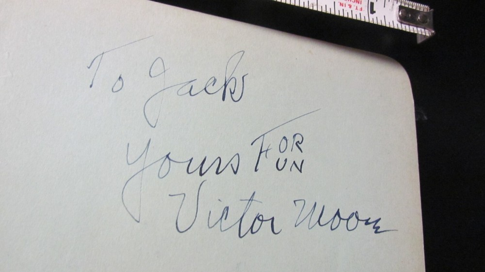Victor Moore signed Cut Album page