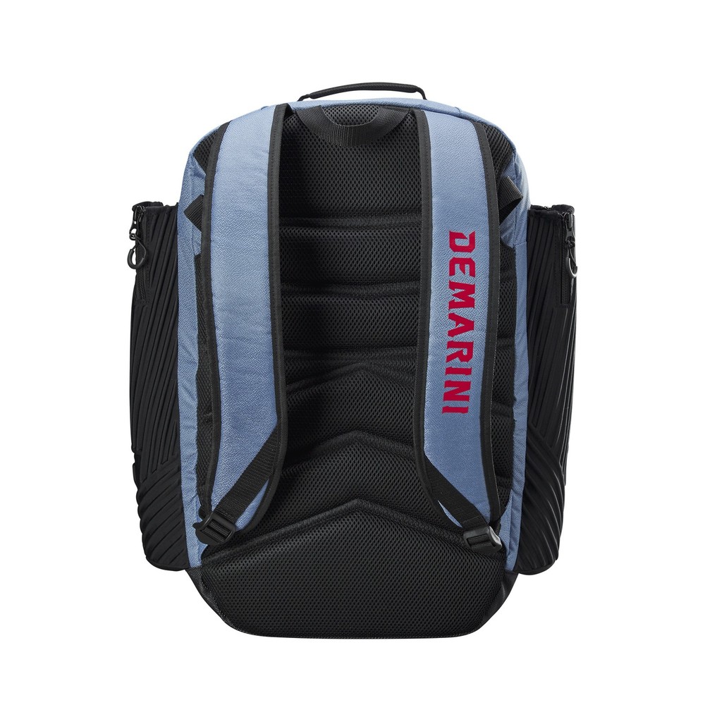 DeMarini Spectre V2 Baseball/Softball Backpack Bag - Element/Navy/Scarlet