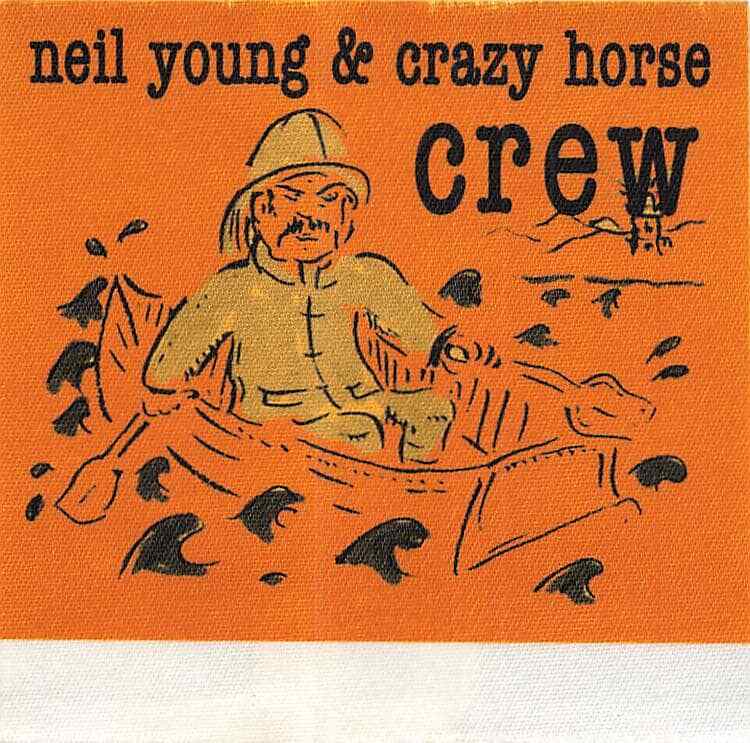 Neil Young & Crazy Horse Backstage Pass Yellow Crew Cloth Variant
