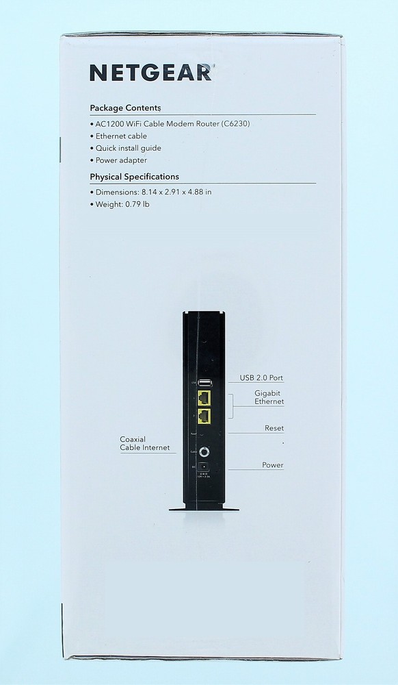 Netgear AC1200 WiFi Cable Modem Router (C6230)