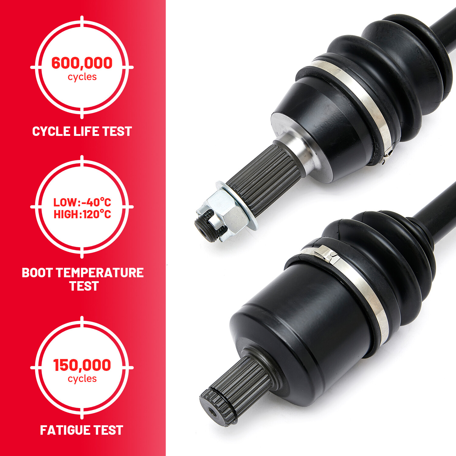 Front Left&Right CV Joint Axle For Polaris Ranger 1000 XP/1000 Crew XP 2017-2020