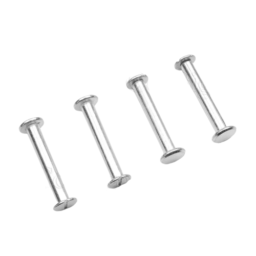 10 Set Aluminum Binding Chicago Screws Nail Rivet Studs Double Curved Head DIY