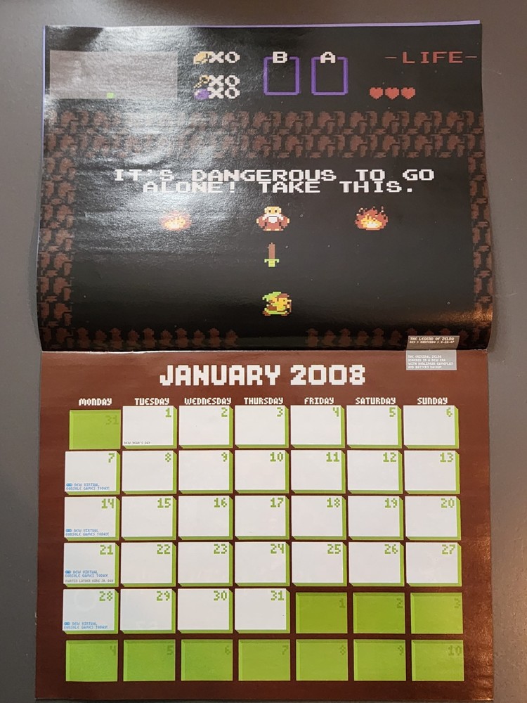 Nintendo Power 2008 Virtual Console Calender
