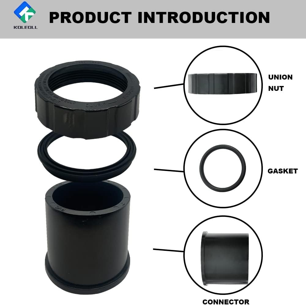 SPX3200UNKIT Union Connector Replacement Kit Compatible with Hayward Select...