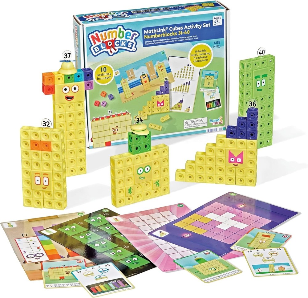 Numberblocks MathLink Cubes Activity Set 31-40 - Early Math Skills & Counting To