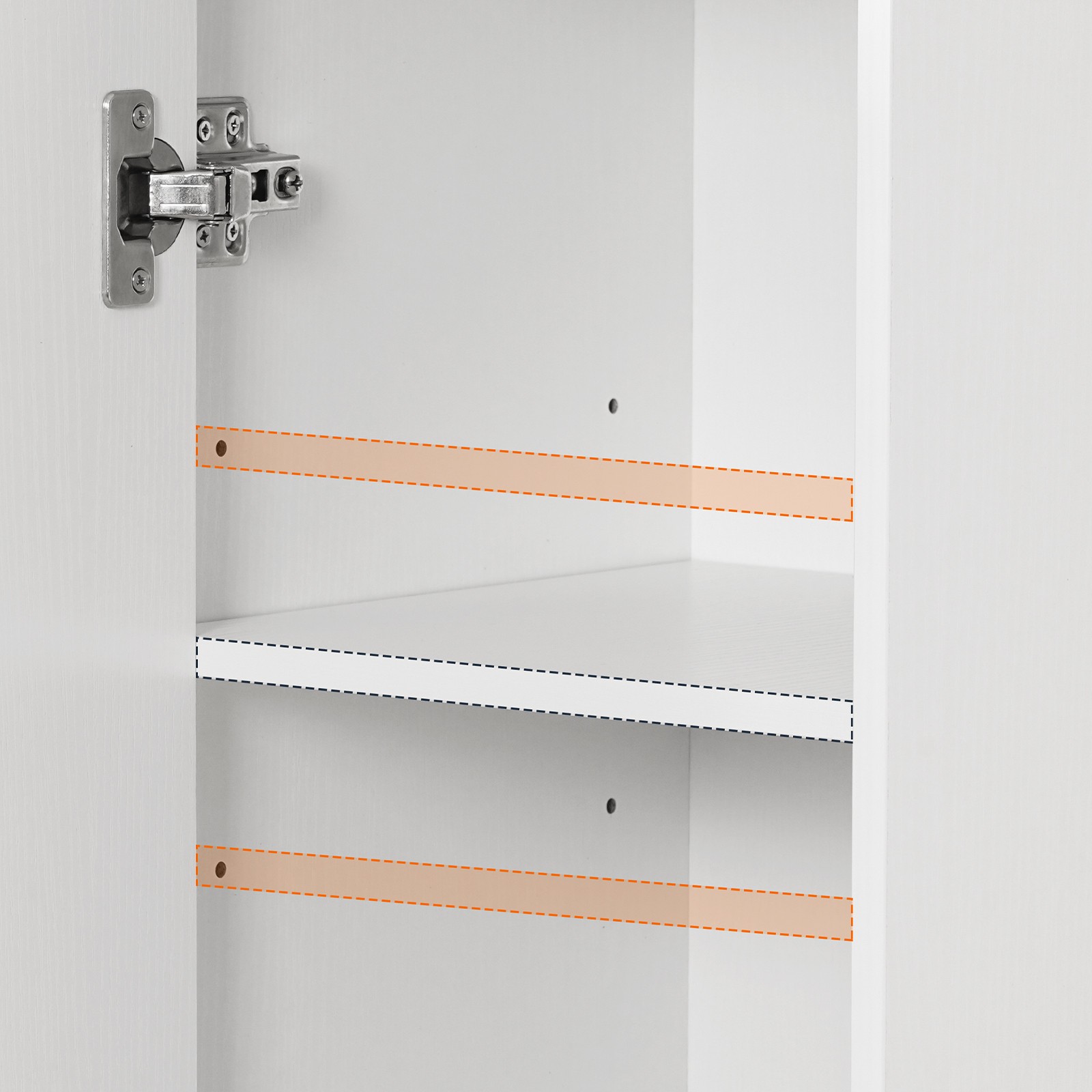 Freestanding Bathroom Cabinet Storage Organizer 11.8’’ x 11.8’’ x 66.9’’