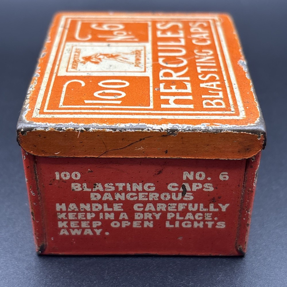 Vintage Empty Hercules No. 6 Blasting Cap Tin