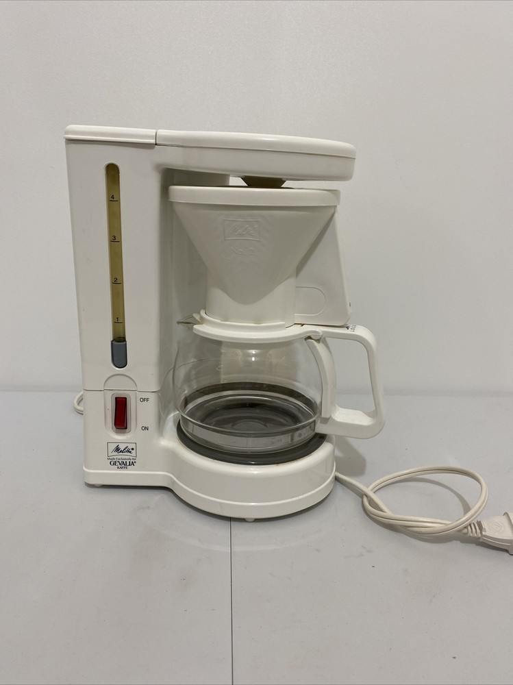 Melitta Gevalia Kaffe 4 Cup Coffee Maker Model BCM-4 White