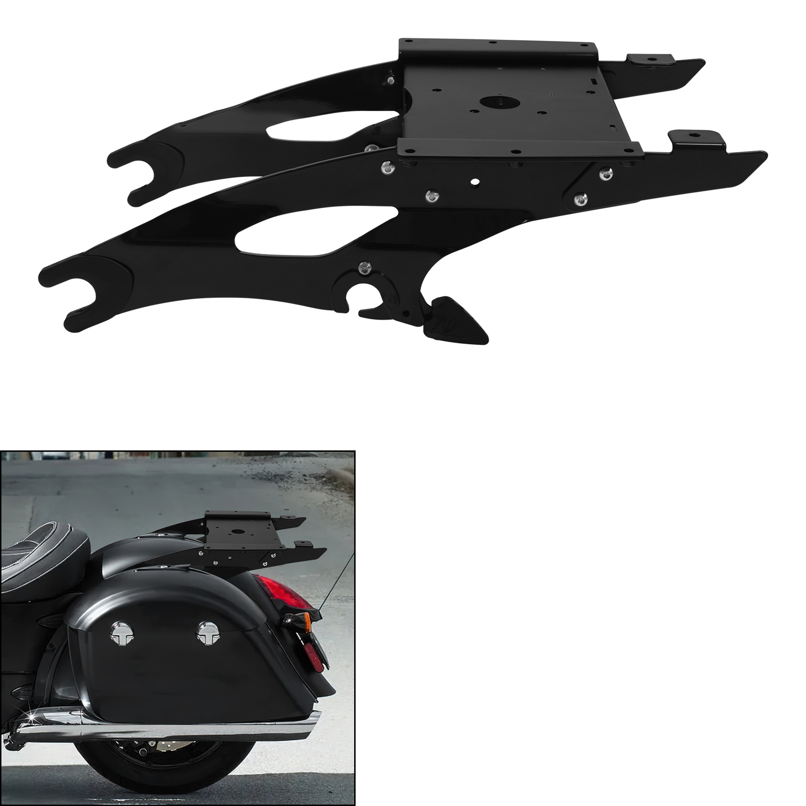 Rear Tour Pack Trunk Mount Rack Fit For Indian Chieftain 14-24 Challenger 20-24
