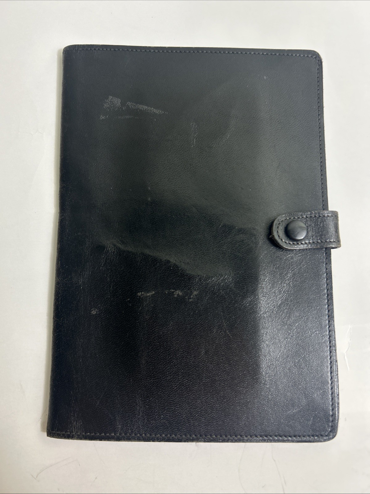 Vintage Sheldon Bifold Black Leather Passport Organizer Made In England 7x5