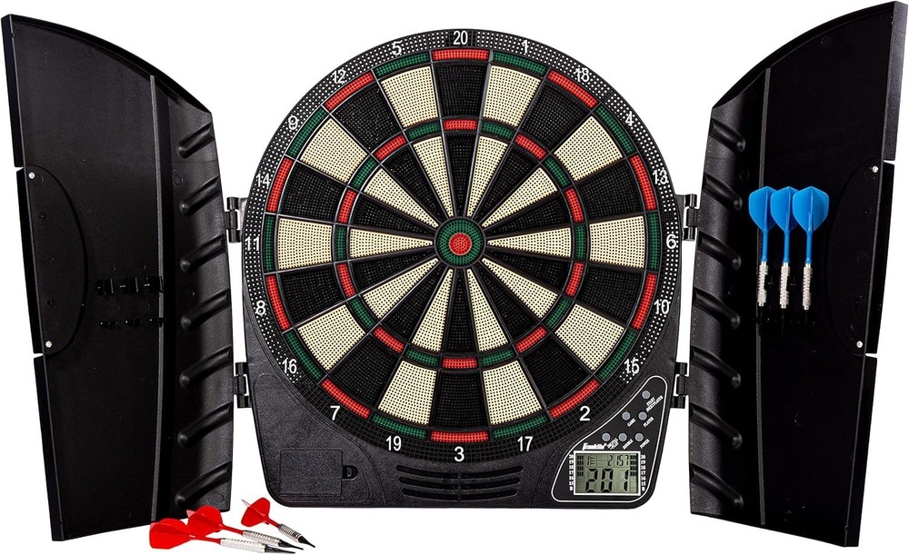 Interactive Dart Experience: 15" Electronic Dartboard with Voice Effects & Darts