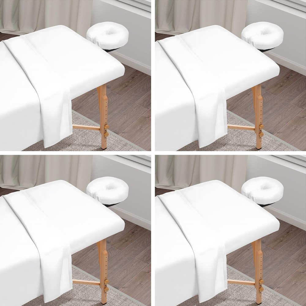 4 Sets Premium Microfiber Massage Table Sheets Set, 3 Piece Set Soft Massage ...