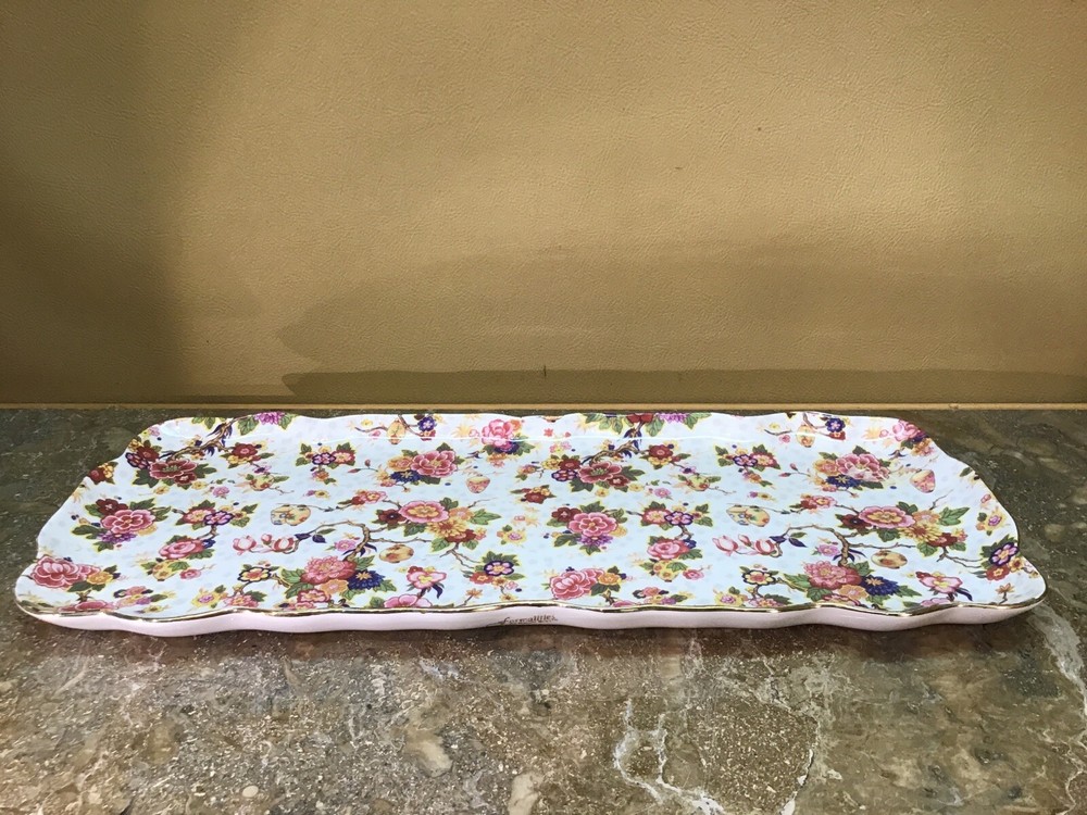Formalities By Baum Bros. sandwich tray/platter mixed floral pattern