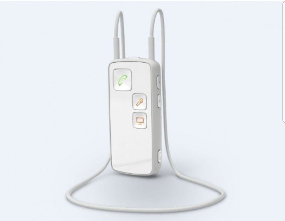 Oticon Streamer Pro Neck Loop/Antenna ~ Size Medium (26") ~ Light Grey.