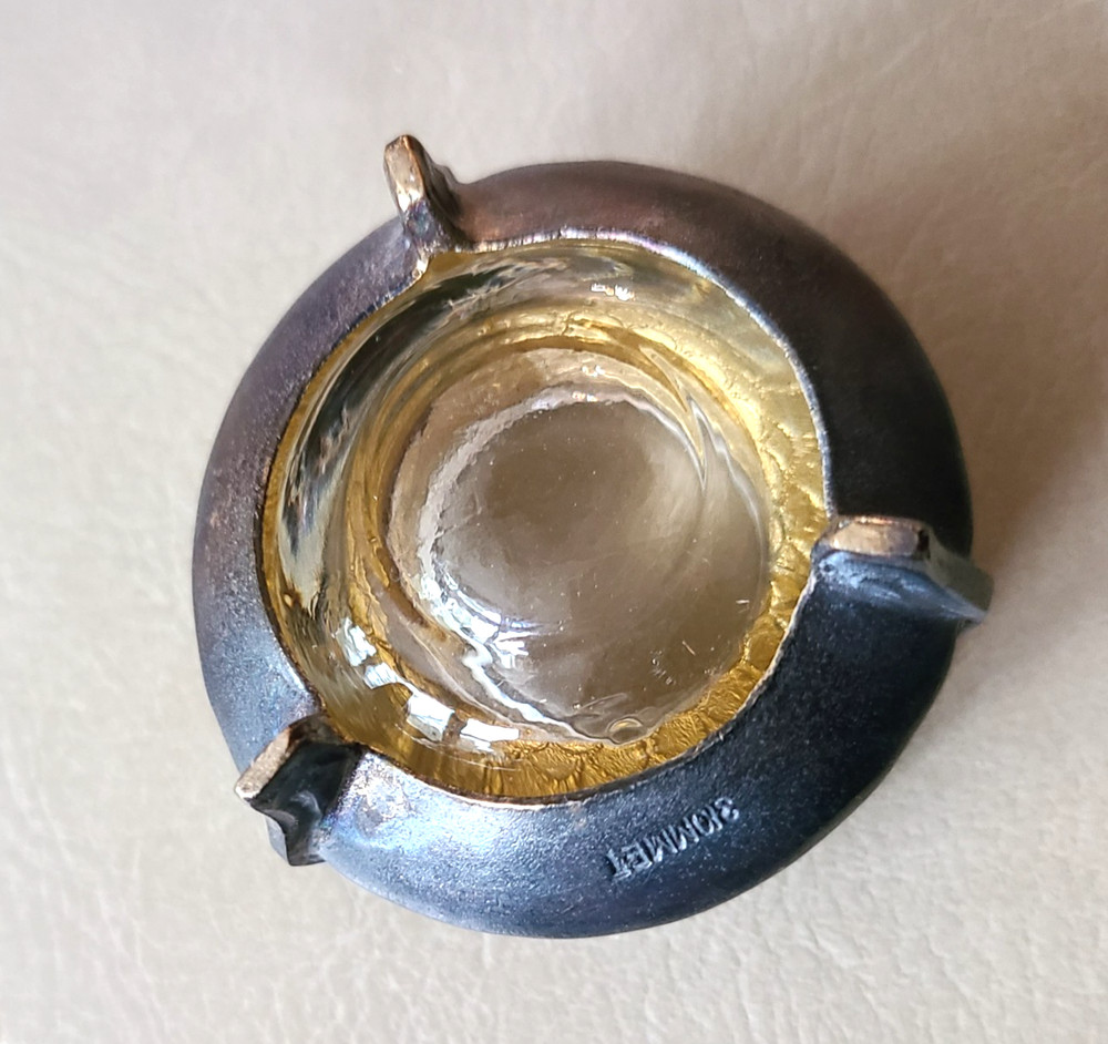 Open Salt Cellar Soviet USSR Enameled Vintage