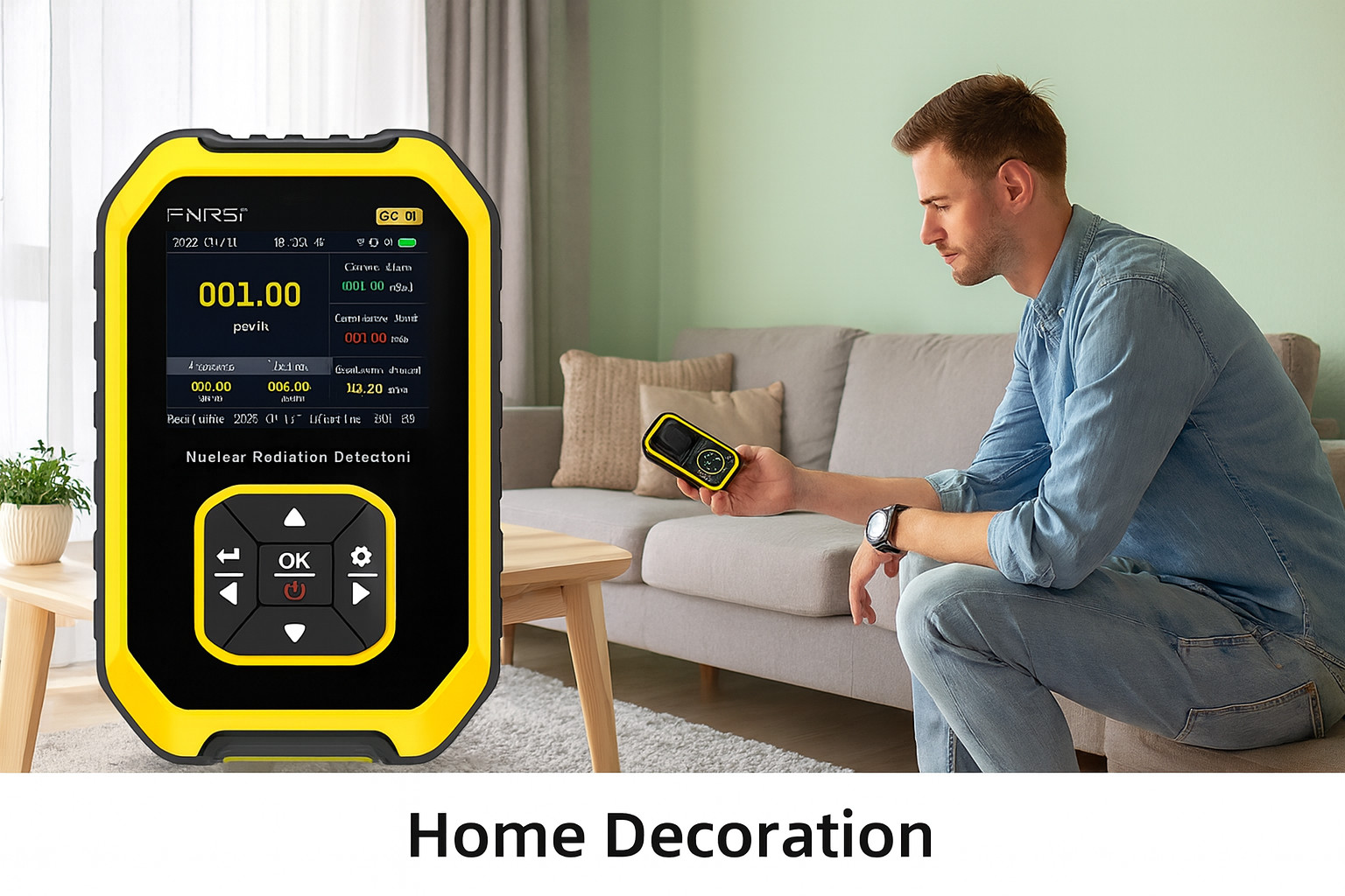 Geiger Counter Radiation Detector Nuclear Radiation Monitor X Gamma Beta Meter