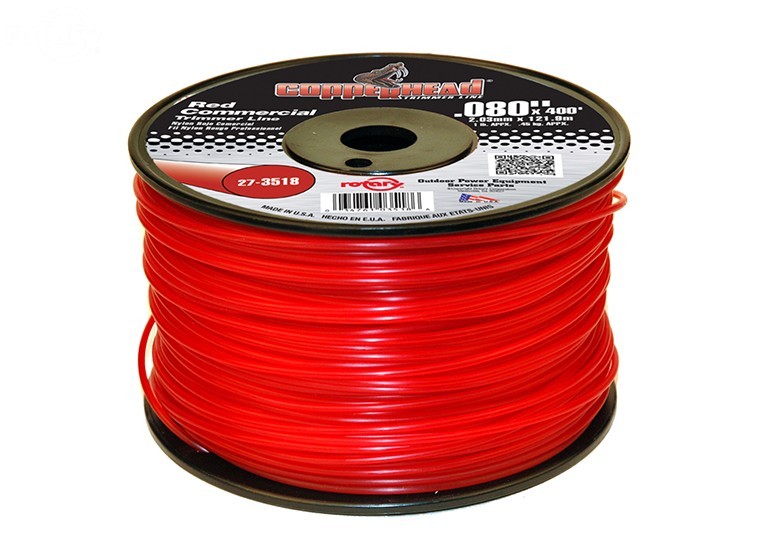 Weed Wacker String Trimmer Line .080 1Lb Spool Red Commercial (3518)