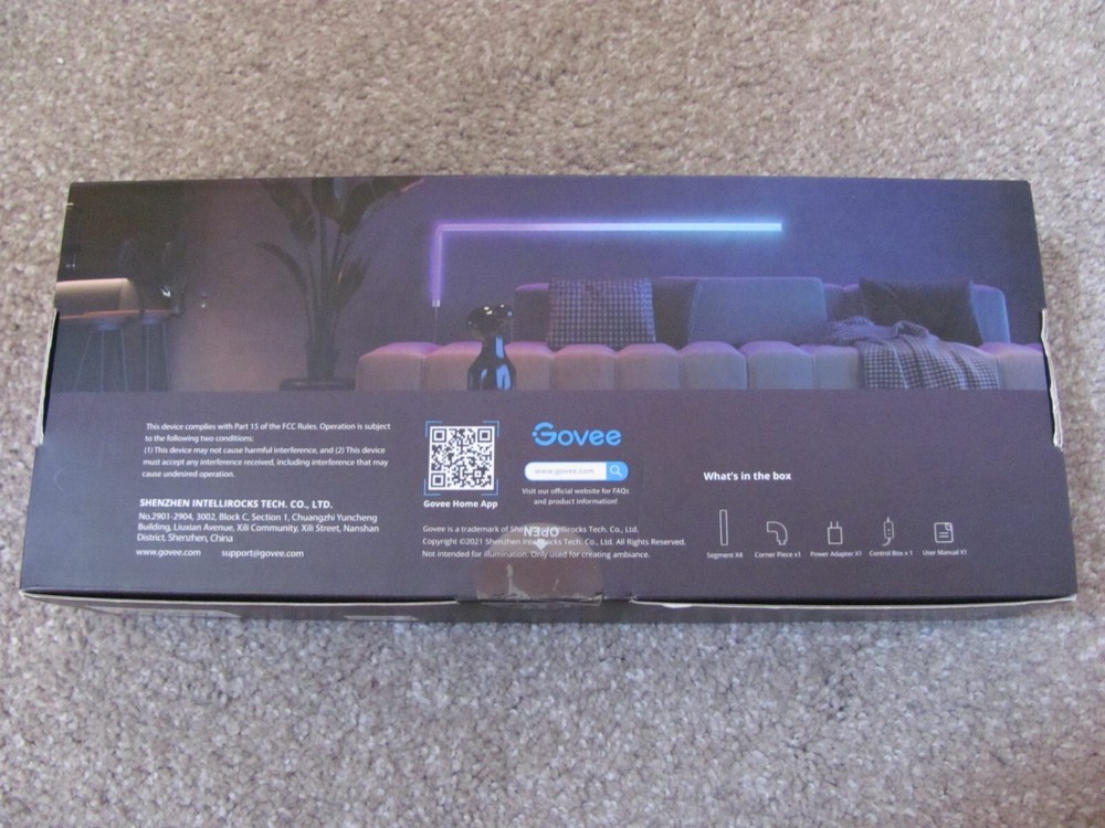 Govee Glide Wall Light (4 Packs Segment+1 Pack Corner Piece) – Multi (B6062A01)