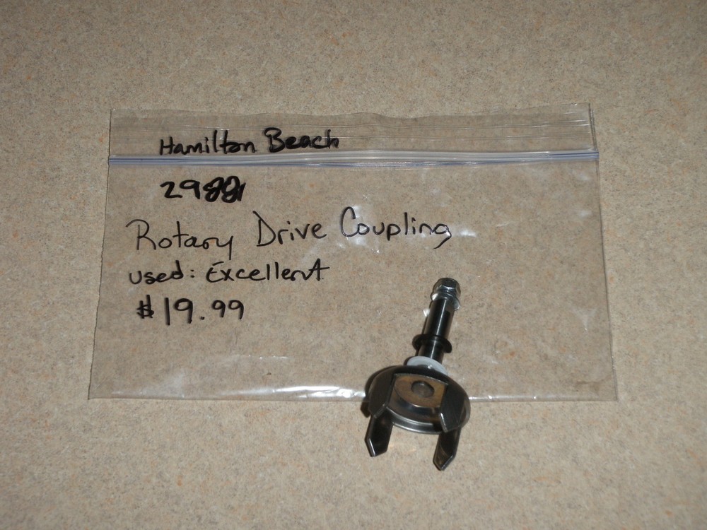 Hamilton Beach Bread Machine Rotary Drive Coupling for Models 29881 29882