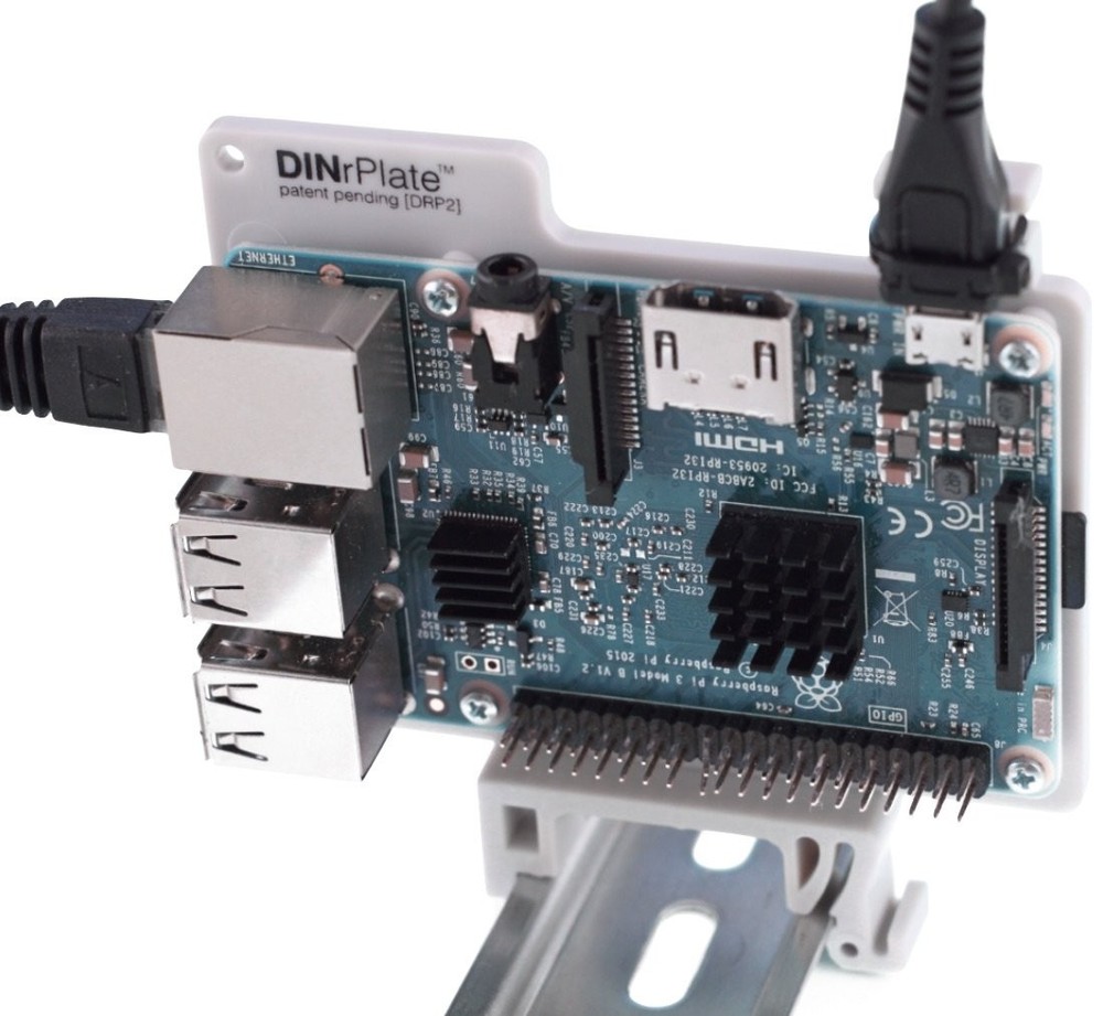 DIN Rail Mount for Raspberry Pi (3-Pack)