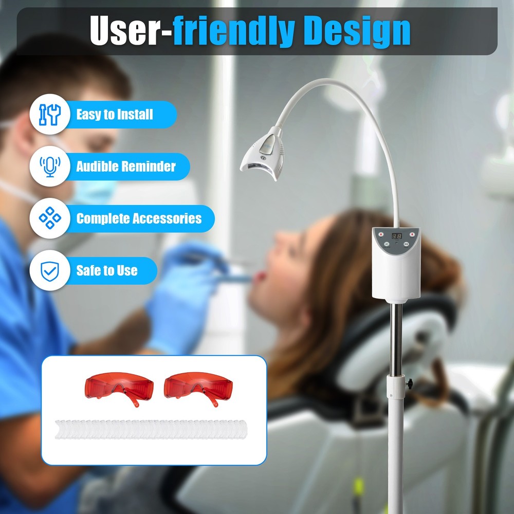 Dental Mobile Teeth Whitening Machine Lamp Bleaching Cold LED Light Accelerator