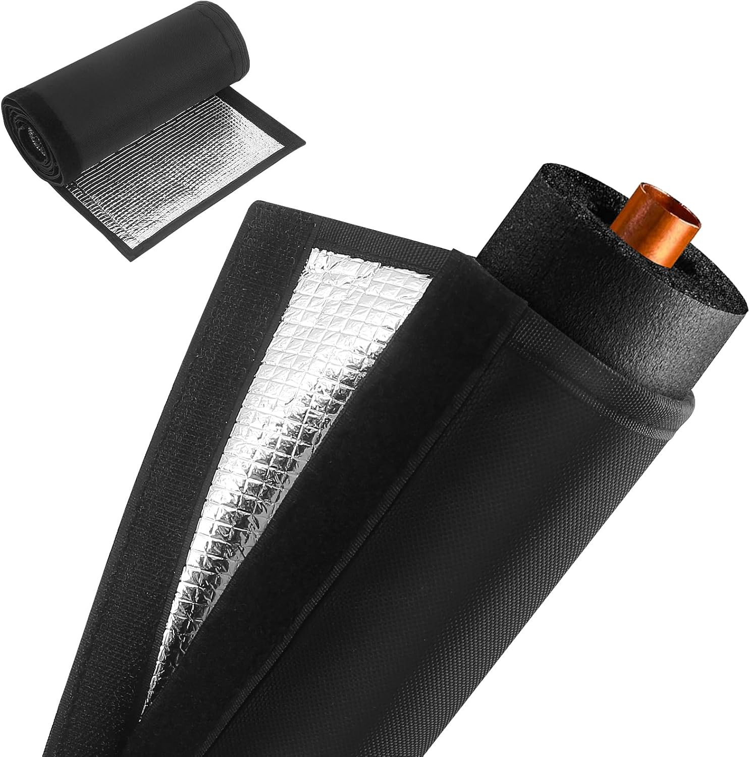 3-Layer 72X10.2 in HVAC Pipe Insulation Cover,Outdoor AC Line Insulation Cover w