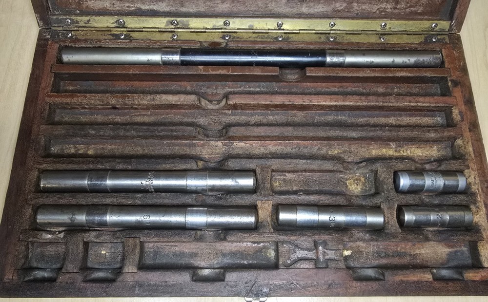 PRATT & WHITNEY PRECISION END MEASURES INSIDE MICROMETER GAGE STANDARDS SET