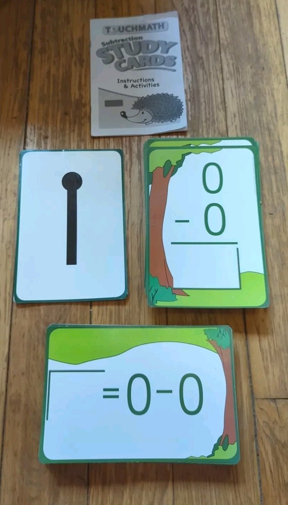 TouchMath Subtraction Study Cards Designed for Regular Classrooms Education