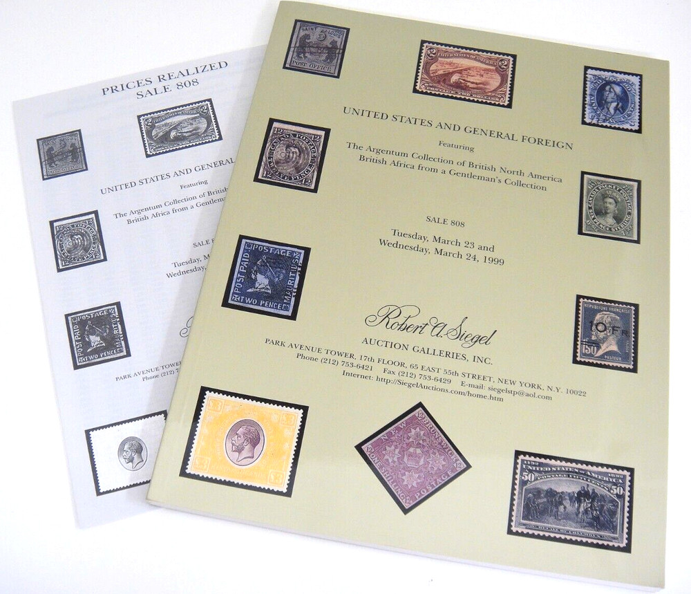Siegel Stamp Auction Catalog w Prices Realized Argentum British Africa 1999