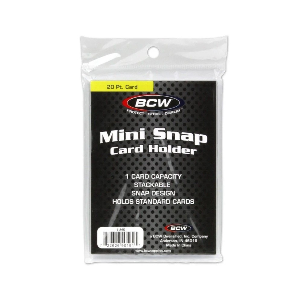 10 BCW Mini Snap Standard Sized Card Holders