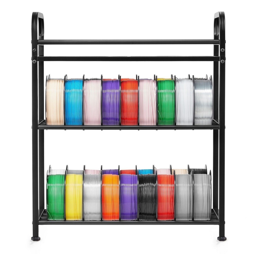 Ergonomic 3-Level Filament Rack 280lb Load Space Saving Rollable