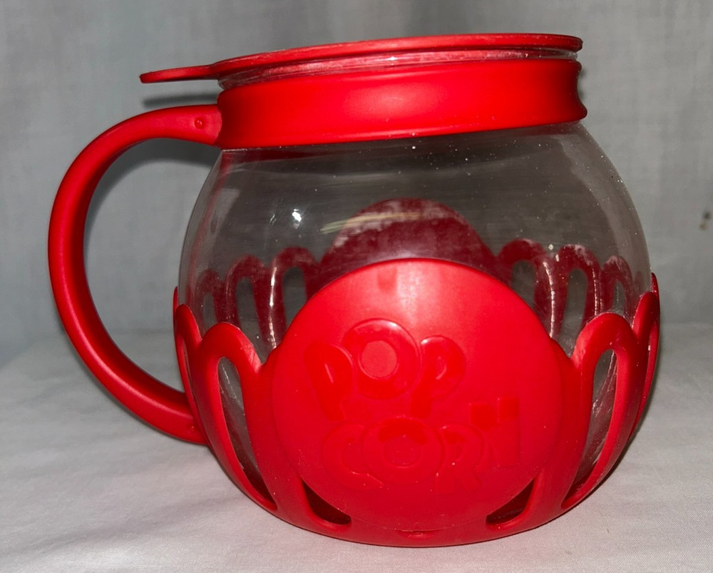 Ecolution Red MiniPop Microwave Popcorn Popper with lid for butter