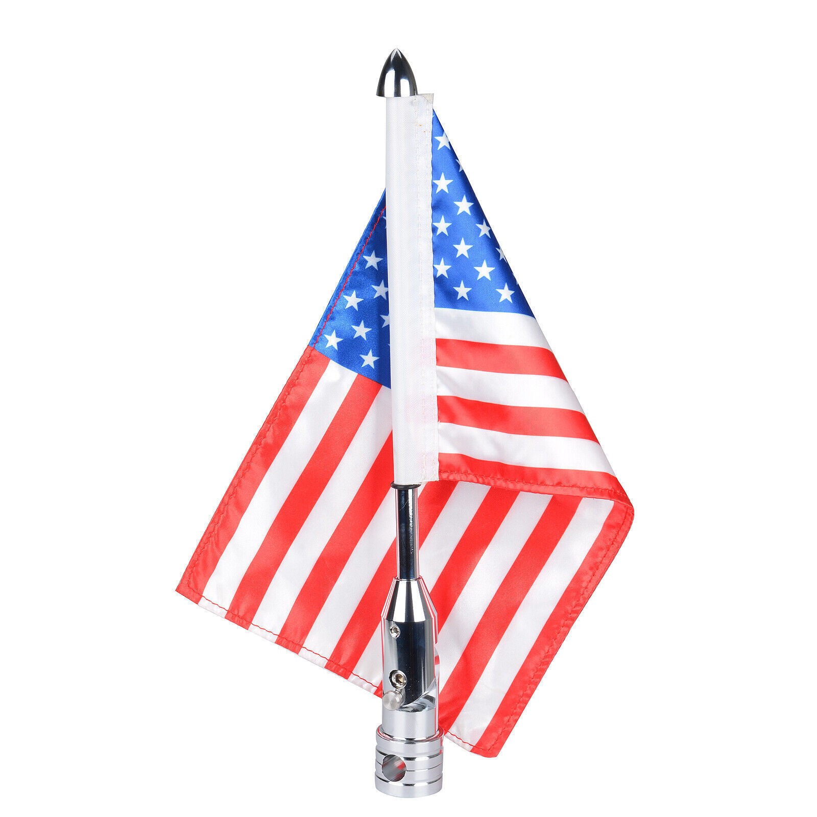 Motorcycle Flag Pole Mount 6x9" Flag American USA For Yamaha Harley Honda Motor