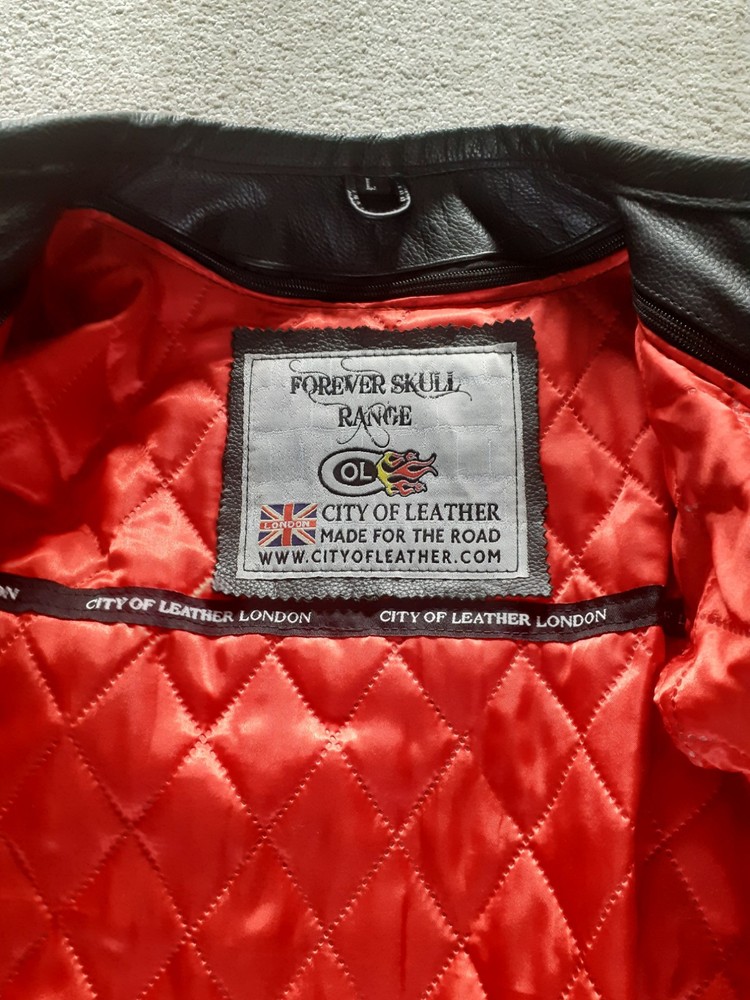 Ladies leather motorcycle jacket 42