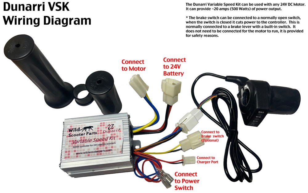 Razor Pocket Mod Rocket Variable Speed Kit - throttle controller, electrical kit