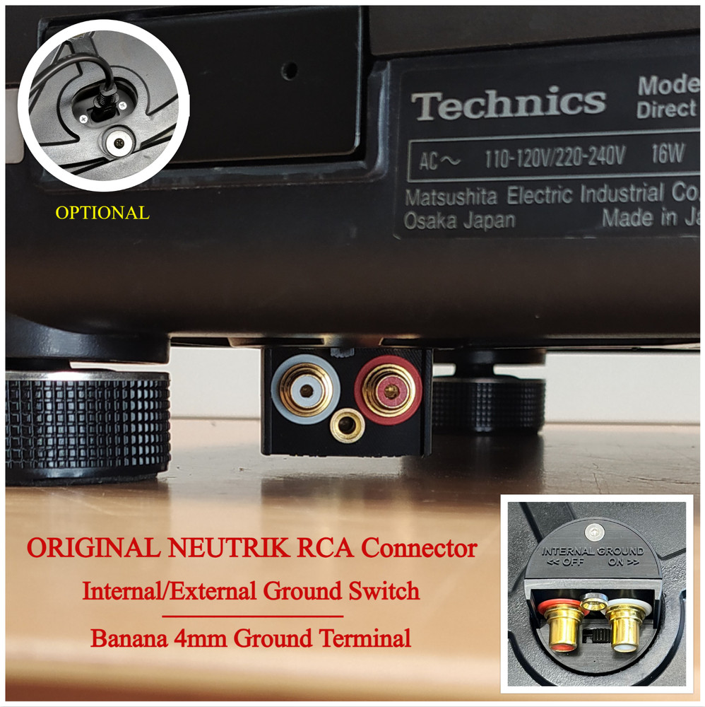 Technics SL-1200 External RCA Kit - Internal / External ground connection switch