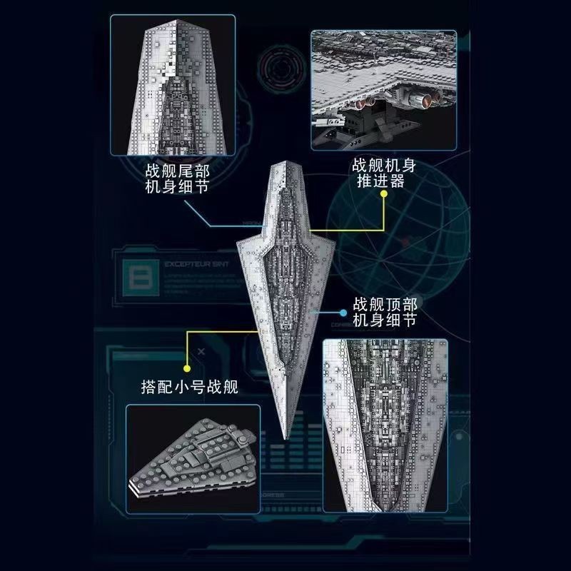 MOC 7588PCS Building Blocks Set Executor class Star Dreadnoughts Ship Diy Gift