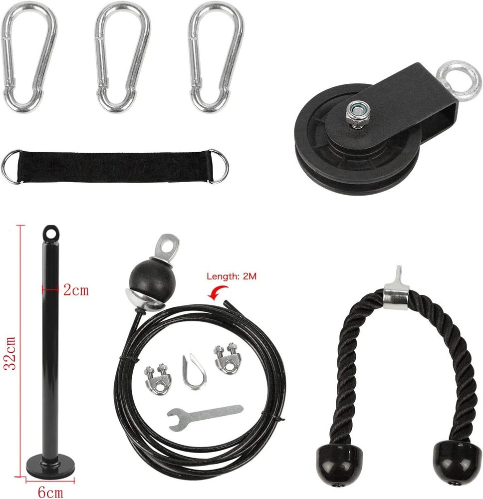LFJ LAT Pull Down and Lift Weight Pulley System Cable Machine Pulley Attachment