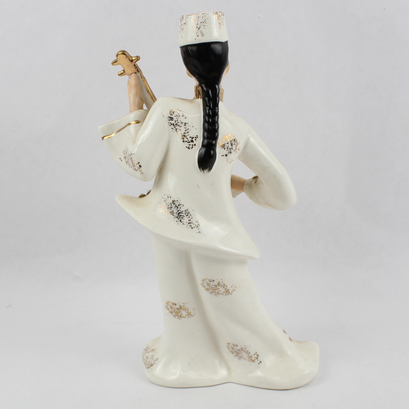 Vintage Norcrest Fine China Geisha Playing Shamisen Figurine 8 Inch