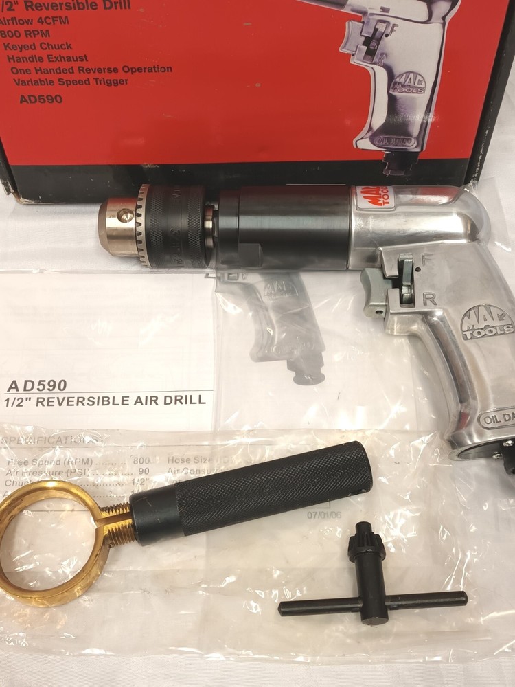 Mac Tool 1/2" Reversible Air Drill Gun (AD590) - NEW