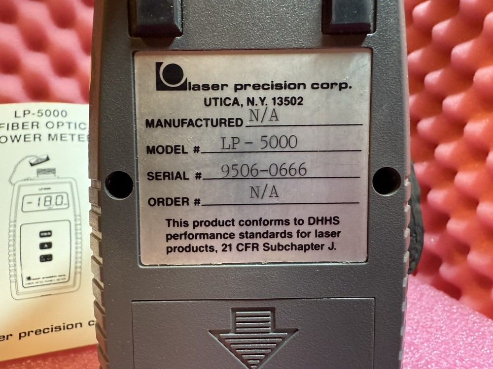 Laser Precision LP-5000 Fiber Optic Power Meter