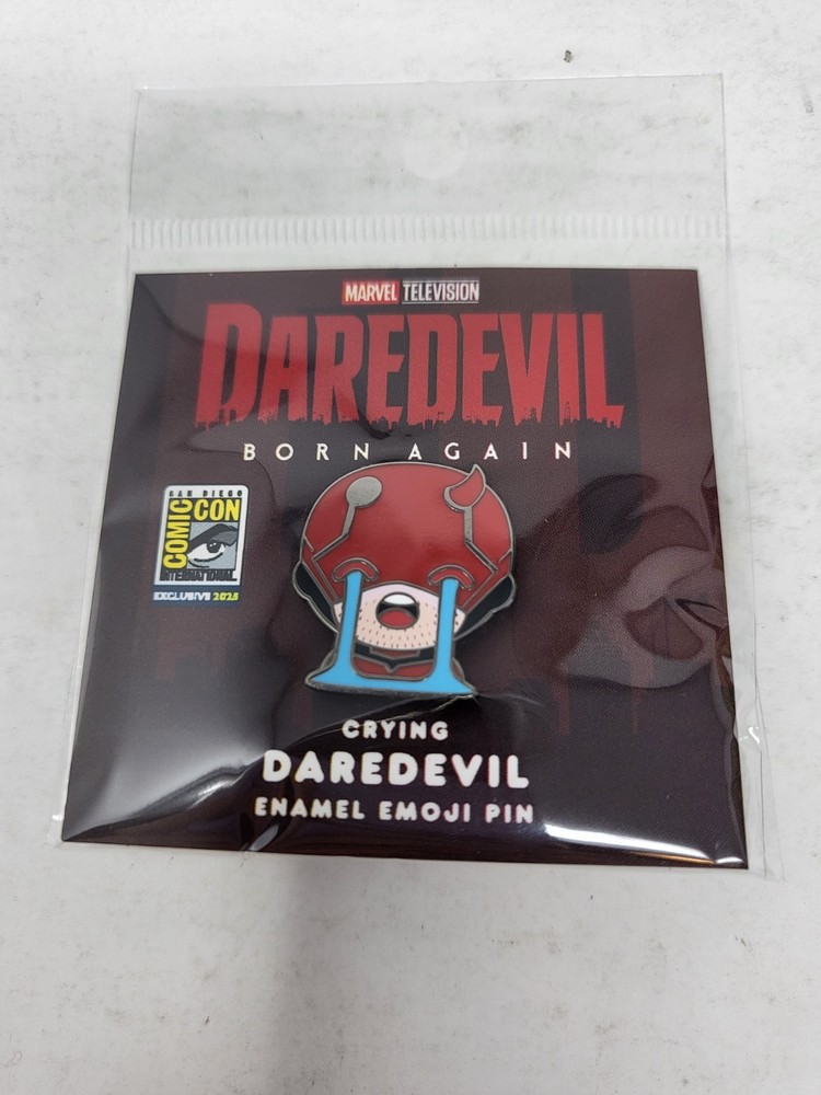 SDCC 2025 Marvel Crying Daredevil Enamel Pin 100% Soft