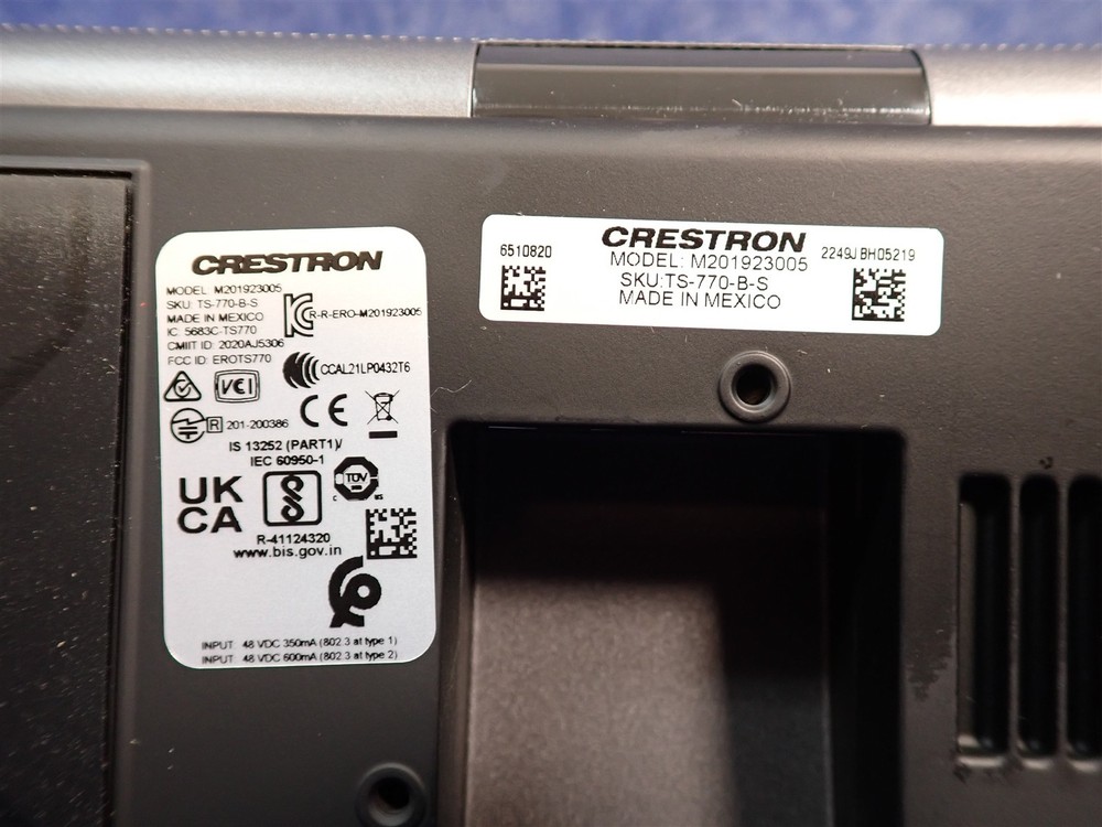 Crestron TS-770-B-S 7 in. Tabletop Touch Screen, Black Smooth (E7)