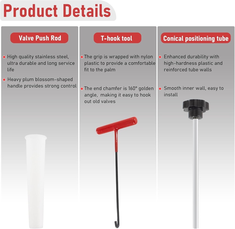 Tire Valve Stem Core Tool Kit Remover&Installer/Replacement For TR413 Valve Core