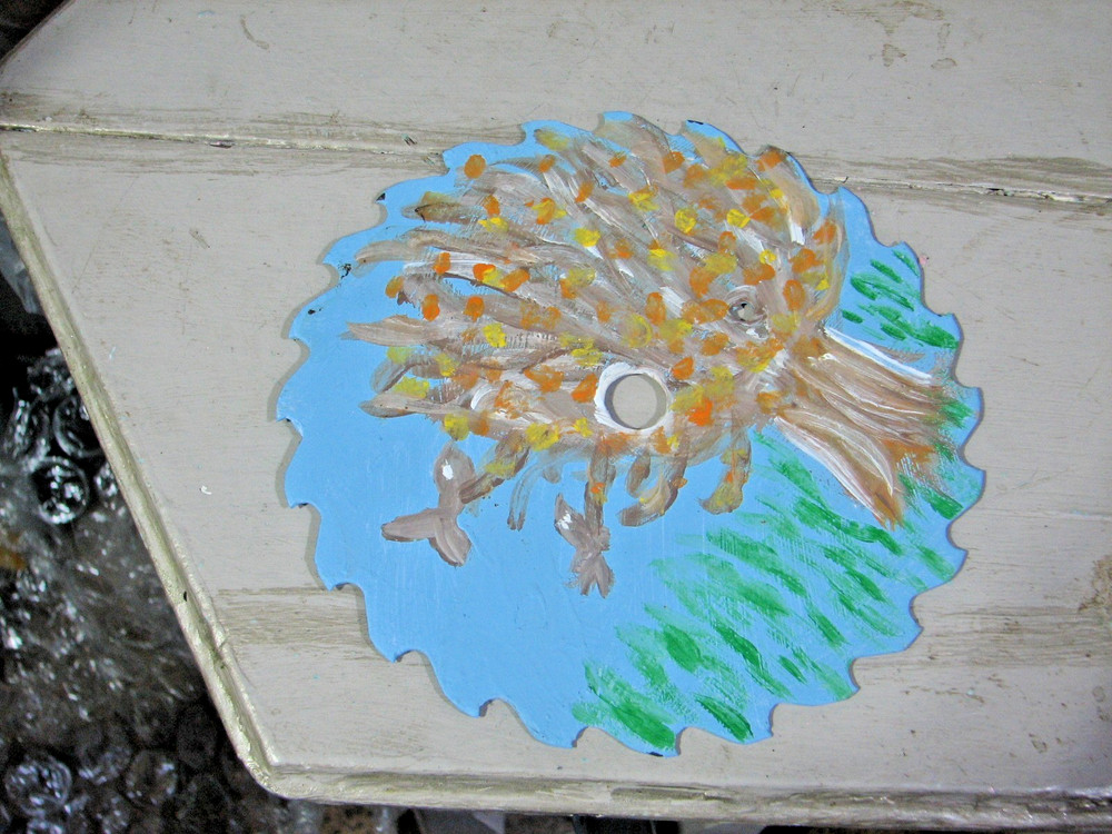 Beautiful Hand Painted Saw Blade