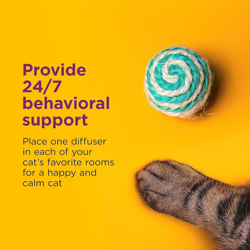 Cat Calming Diffuser Refill, 2 Pack – Cat Calming Pheromone Refills Help Reduce